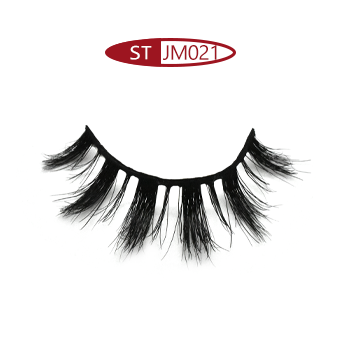 ST-JM021 -- Handmade short length black cotton band horse  eyelashes