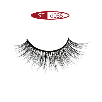 ST-d035 -- Curly 14mm 3D mink fur eyelashes