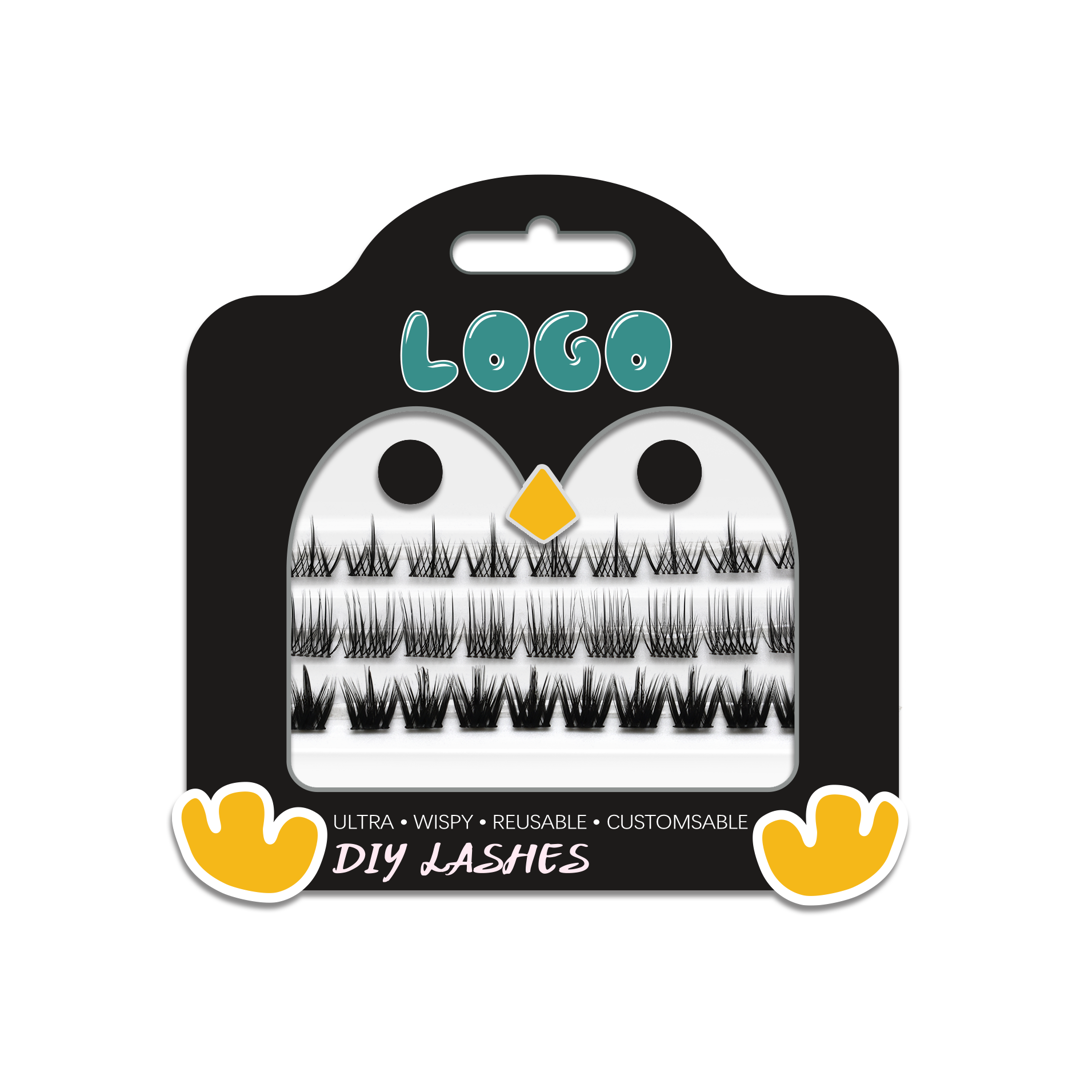 II114 - Pre-glued cat eye look layer individual eyelash