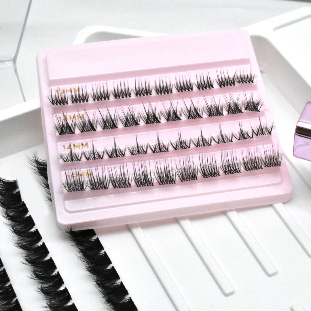II112 - Customized Self Adhesive Individual Lashes New 7-10 Days Press On Segment Whole Sale No Glue Required /  