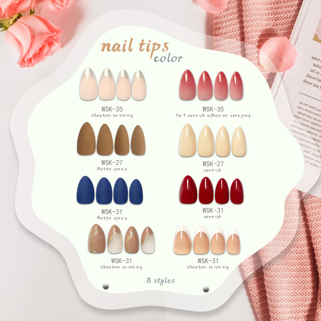 nail tips three color chart