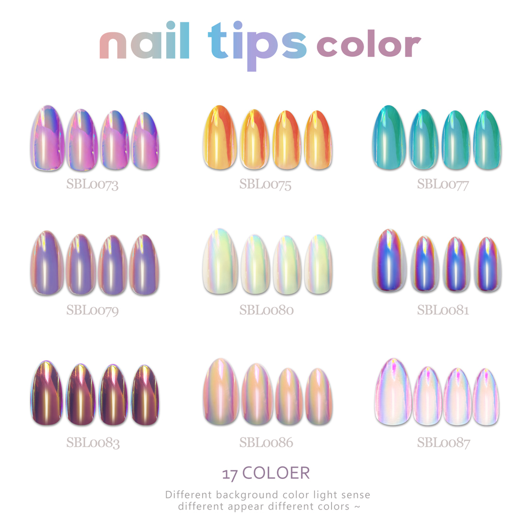 nail tips two color chart