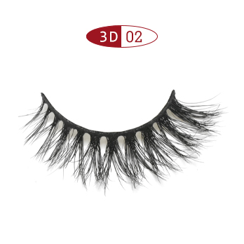 3D02-- Intensive 14mm half strip horse hair eyelash