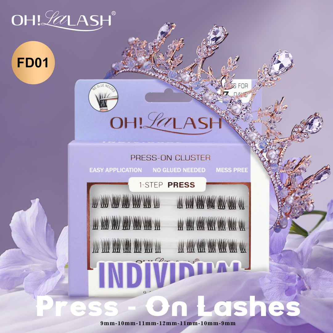 FD01 - DIY Cluster False Eyelashes,  9-12mm Gradient Length for Natural Daily Wear.