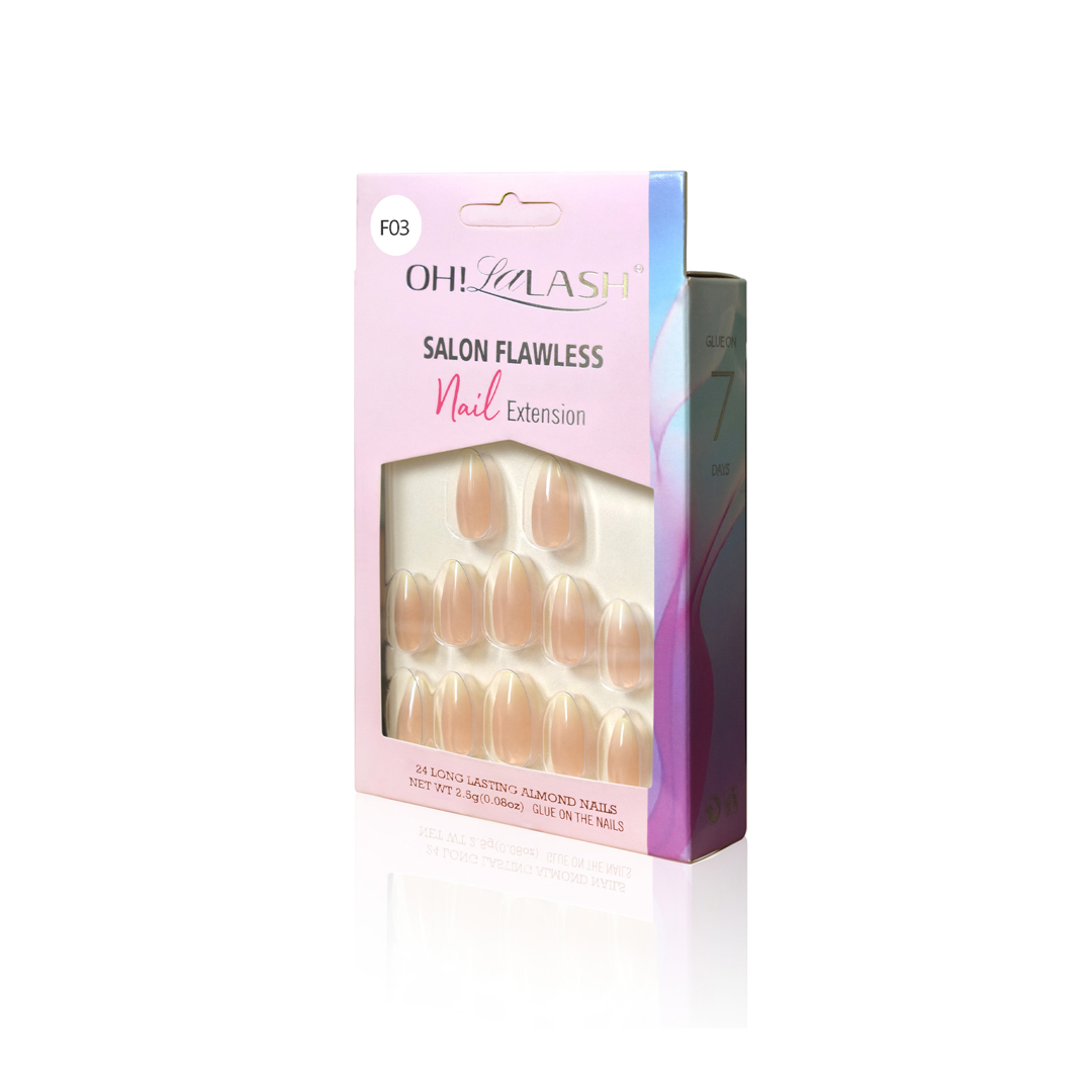 F03 - Ombre fast apply 24 pieces nail tips in shining surface