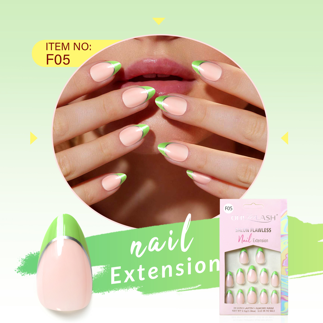 F05 - Ombre nail tips in 24 pieces easy on set