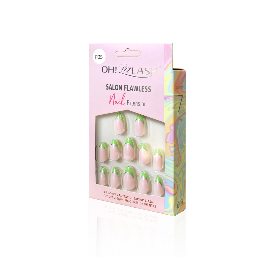 F05 - Ombre nail tips in 24 pieces easy on set