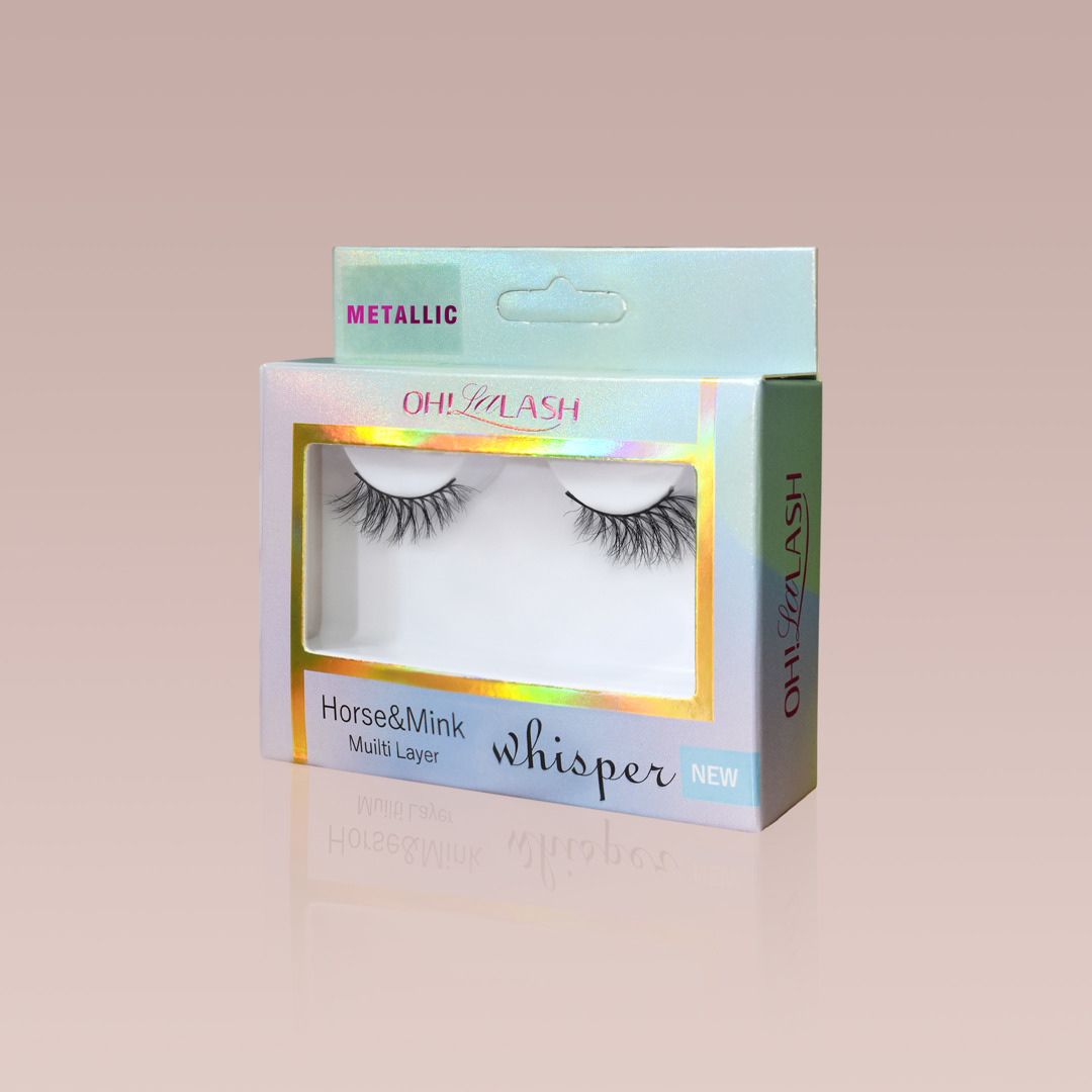 MATELLIC -Mixed layers and criss-crossed 3D real fur lashes 