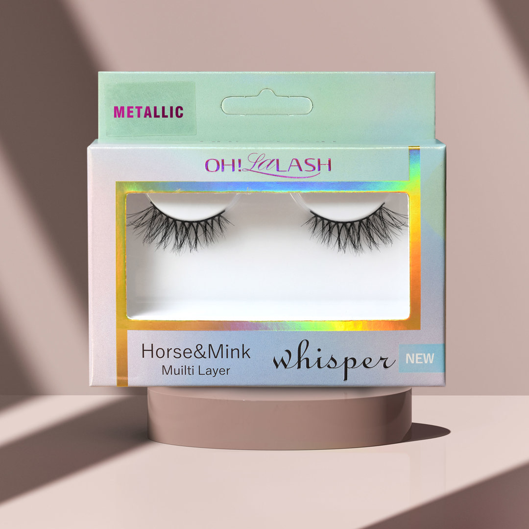 MATELLIC -Mixed layers and criss-crossed 3D real fur lashes 