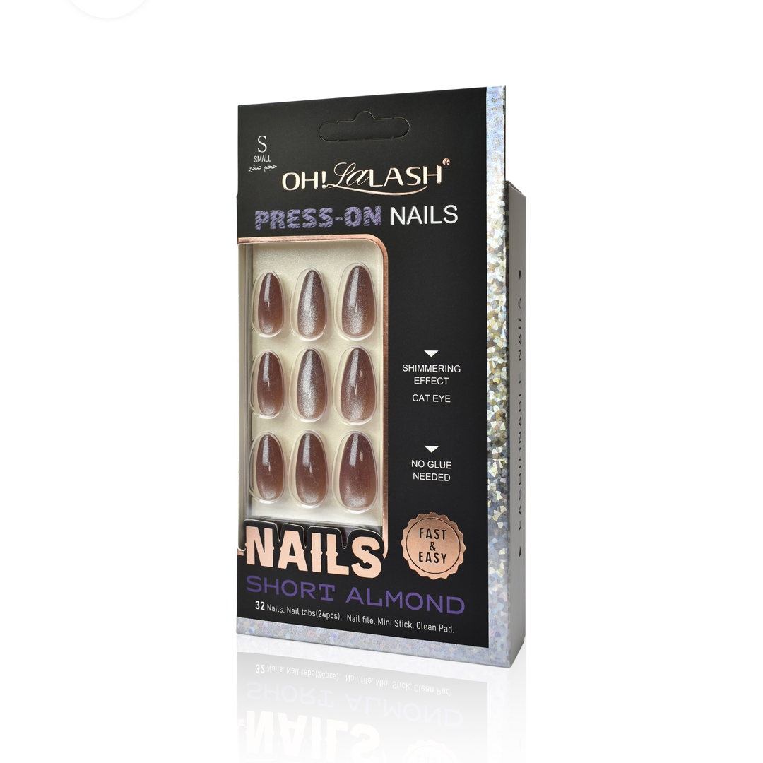Luxury Cat Eye Press On Nails - Reusable  Nails Set